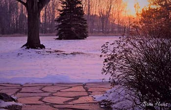 sunrise on winter morning