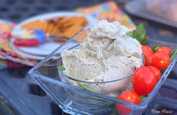 summer on the patio with cheese spread