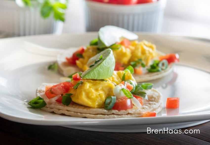 Chorizo Veggies and Egg Breakfast Taco Recipe