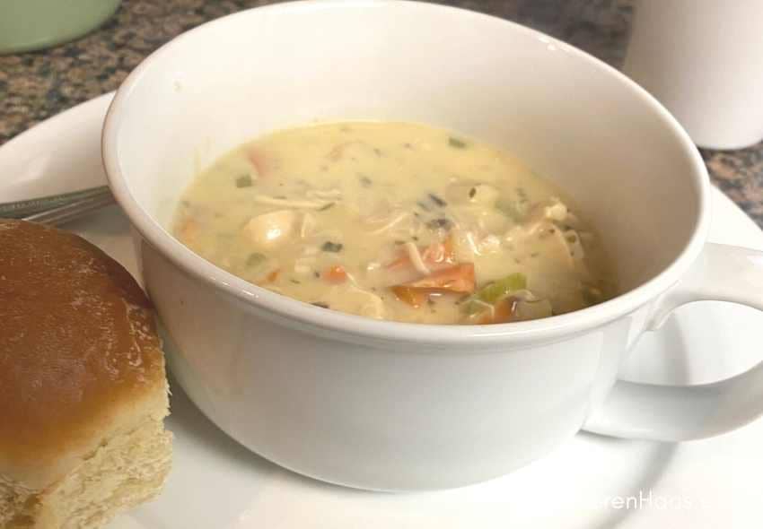 Creamy turkey, wild rice and vegetable soup recipe